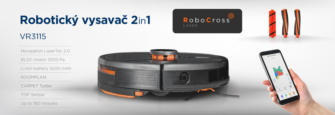 Concept VR3115 2v1 RoboCross Laser robotický vysávač